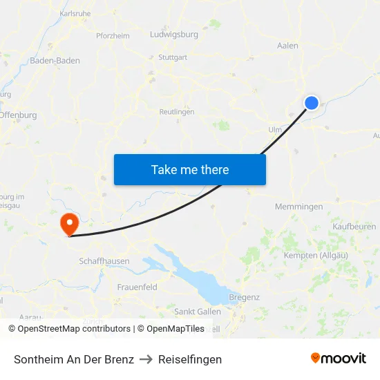 Sontheim An Der Brenz to Reiselfingen map