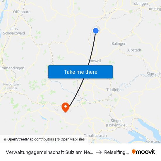 Verwaltungsgemeinschaft Sulz am Neckar to Reiselfingen map