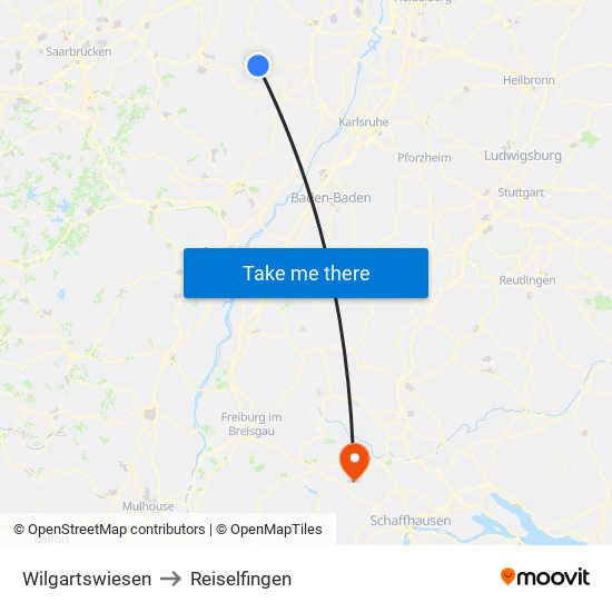 Wilgartswiesen to Reiselfingen map