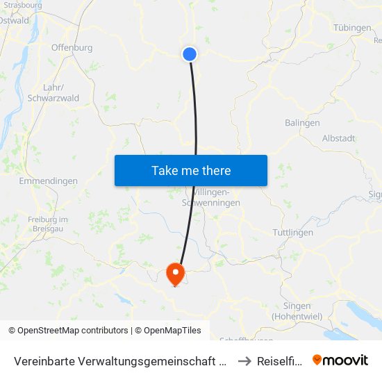 Vereinbarte Verwaltungsgemeinschaft Freudenstadt to Reiselfingen map