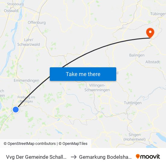 Vvg Der Gemeinde Schallstadt to Gemarkung Bodelshausen map