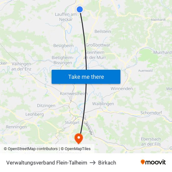 Verwaltungsverband Flein-Talheim to Birkach map