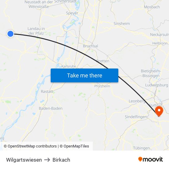 Wilgartswiesen to Birkach map