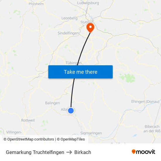 Gemarkung Truchtelfingen to Birkach map