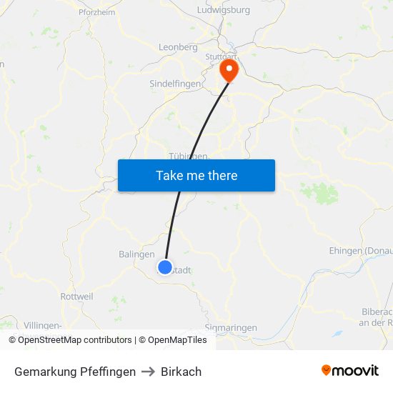 Gemarkung Pfeffingen to Birkach map