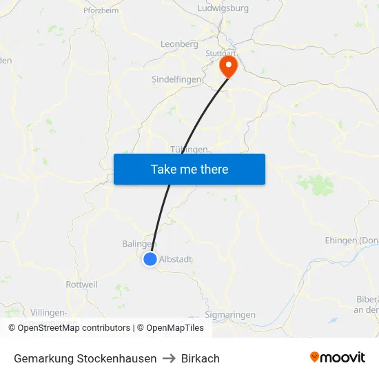 Gemarkung Stockenhausen to Birkach map