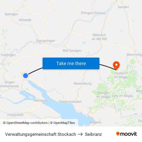 Verwaltungsgemeinschaft Stockach to Seibranz map