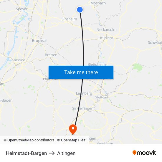 Helmstadt-Bargen to Altingen map