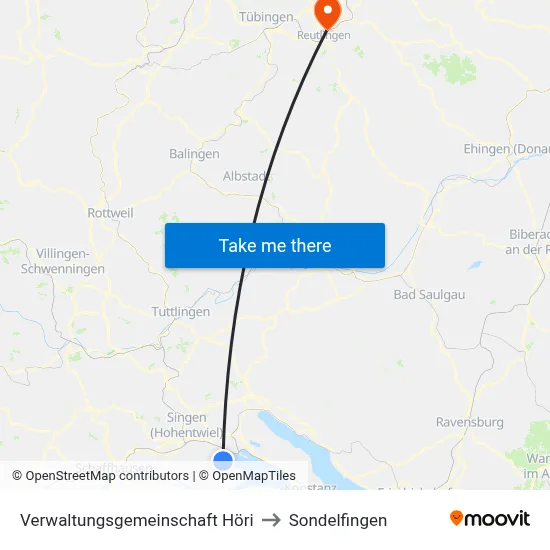 Verwaltungsgemeinschaft Höri to Sondelfingen map