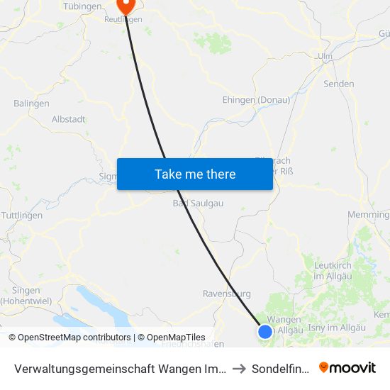 Verwaltungsgemeinschaft Wangen Im Allgäu to Sondelfingen map