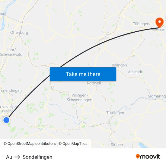 Au to Sondelfingen map