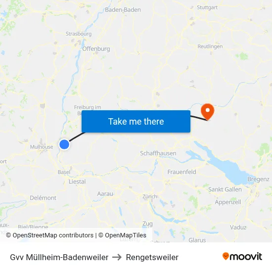 Gvv Müllheim-Badenweiler to Rengetsweiler map