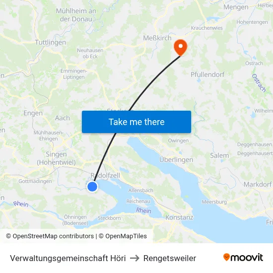 Verwaltungsgemeinschaft Höri to Rengetsweiler map