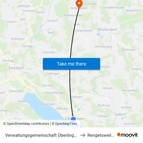 Verwaltungsgemeinschaft Überlingen to Rengetsweiler map