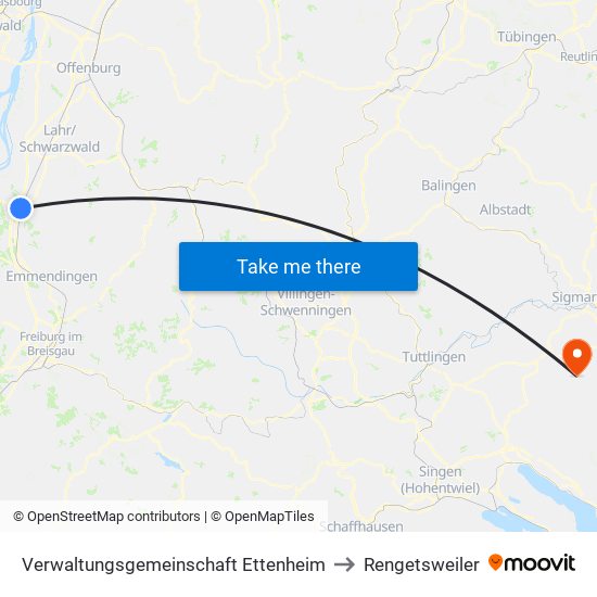 Verwaltungsgemeinschaft Ettenheim to Rengetsweiler map