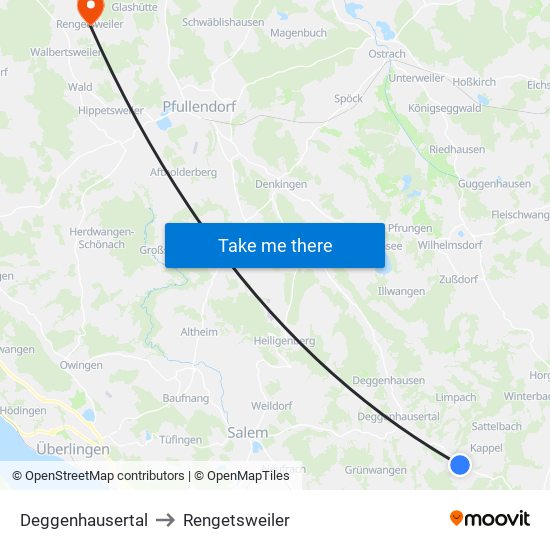 Deggenhausertal to Rengetsweiler map