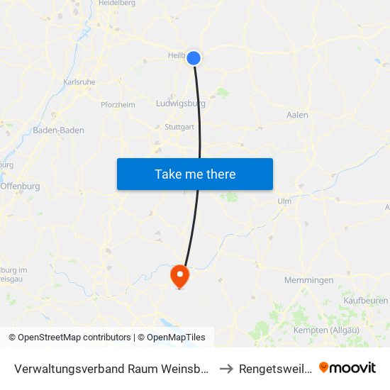 Verwaltungsverband Raum Weinsberg to Rengetsweiler map