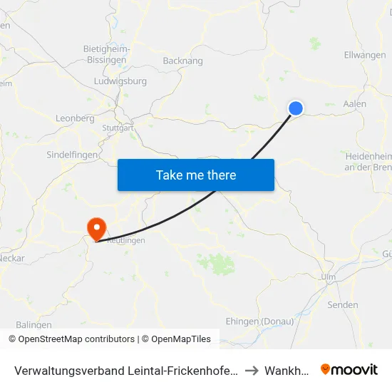 Verwaltungsverband Leintal-Frickenhofer Höhe to Wankheim map