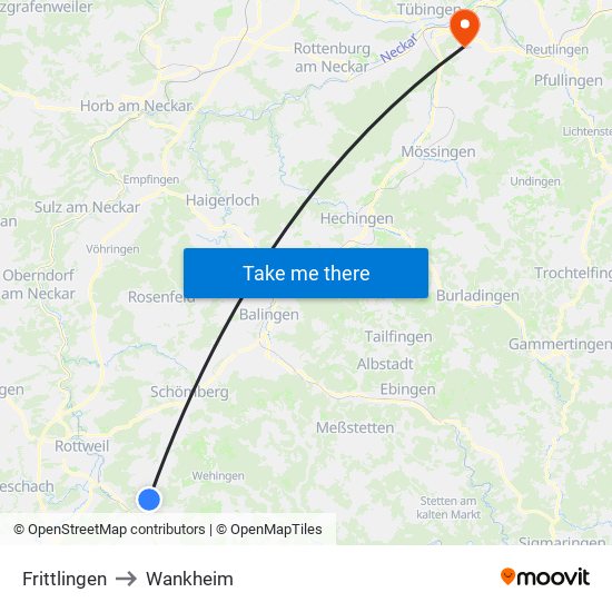 Frittlingen to Wankheim map