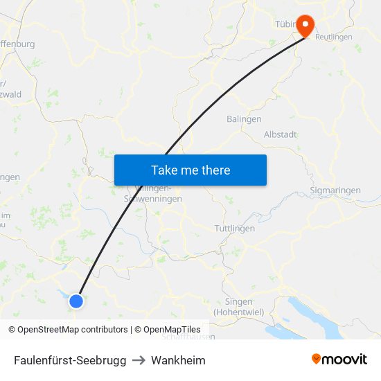 Faulenfürst-Seebrugg to Wankheim map