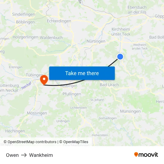 Owen to Wankheim map