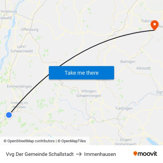 Vvg Der Gemeinde Schallstadt to Immenhausen map