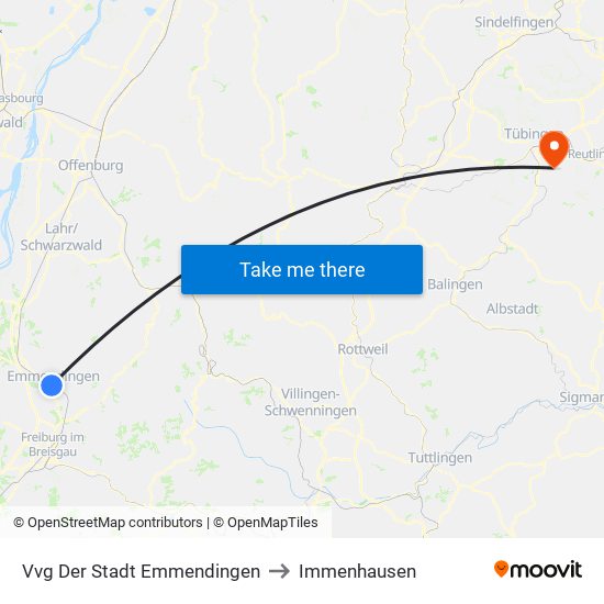 Vvg Der Stadt Emmendingen to Immenhausen map