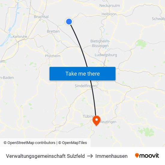 Verwaltungsgemeinschaft Sulzfeld to Immenhausen map