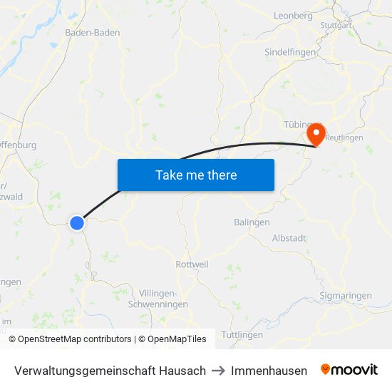 Verwaltungsgemeinschaft Hausach to Immenhausen map