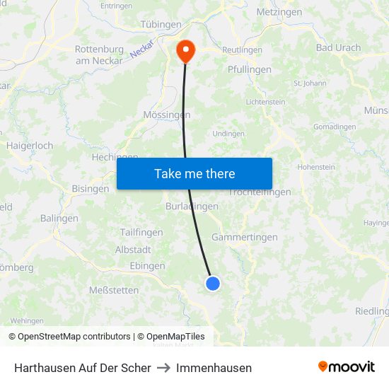 Harthausen Auf Der Scher to Immenhausen map