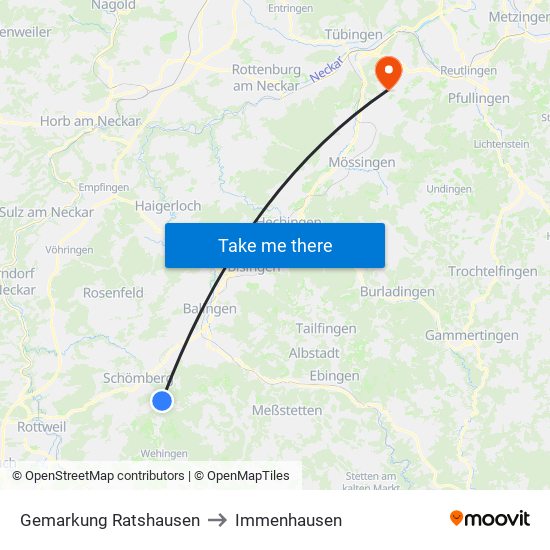 Gemarkung Ratshausen to Immenhausen map