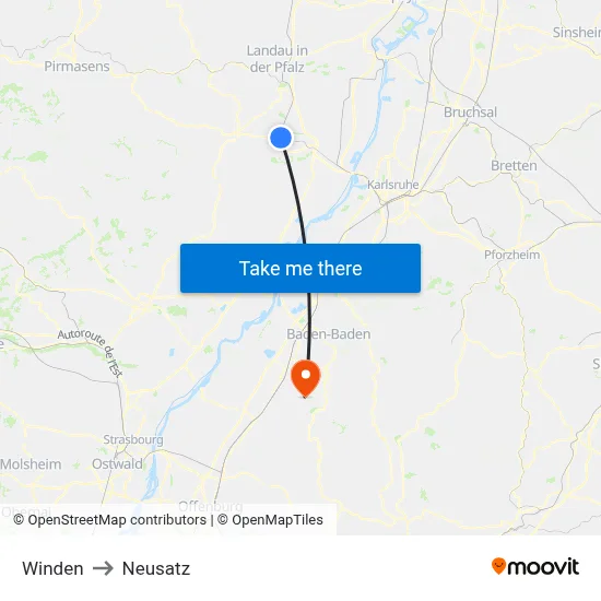 Winden to Neusatz map