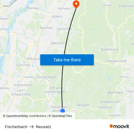 Fischerbach to Neusatz map