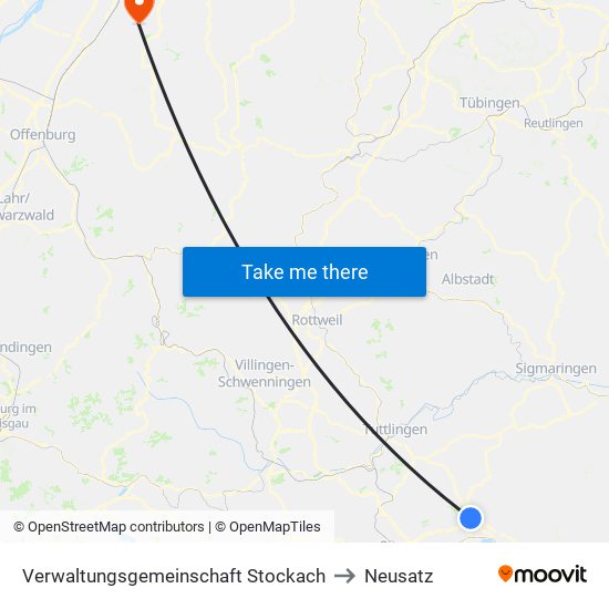 Verwaltungsgemeinschaft Stockach to Neusatz map