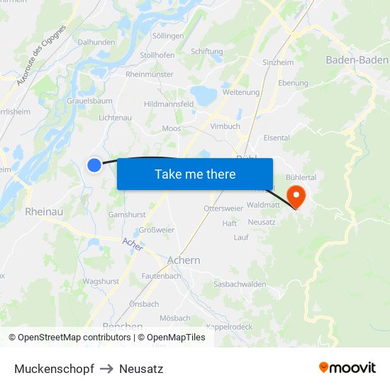 Muckenschopf to Neusatz map
