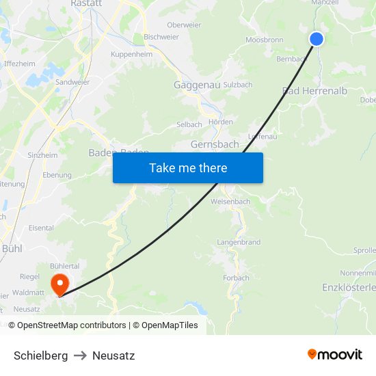 Schielberg to Neusatz map