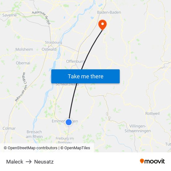 Maleck to Neusatz map