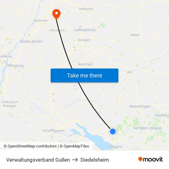 Verwaltungsverband Gullen to Diedelsheim map