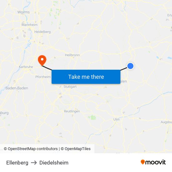 Ellenberg to Diedelsheim map