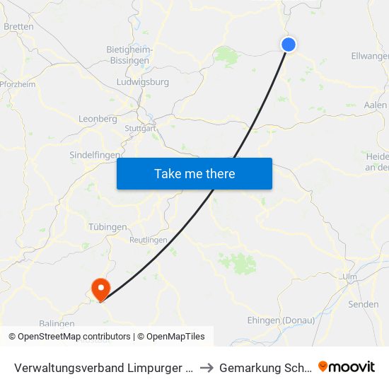 Verwaltungsverband Limpurger Land to Gemarkung Schlatt map