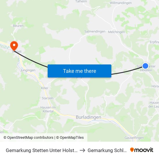 Gemarkung Stetten Unter Holstein to Gemarkung Schlatt map