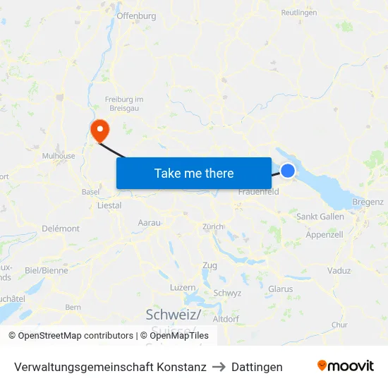 Verwaltungsgemeinschaft Konstanz to Dattingen map