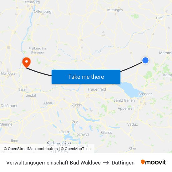 Verwaltungsgemeinschaft Bad Waldsee to Dattingen map