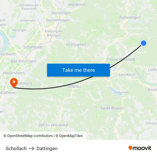 Schollach to Dattingen map