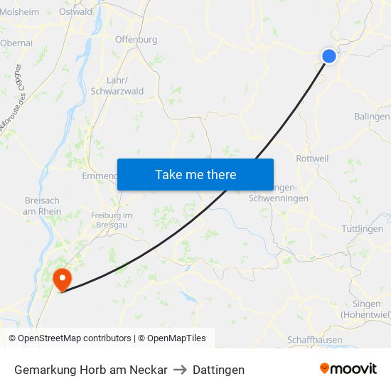 Gemarkung Horb am Neckar to Dattingen map