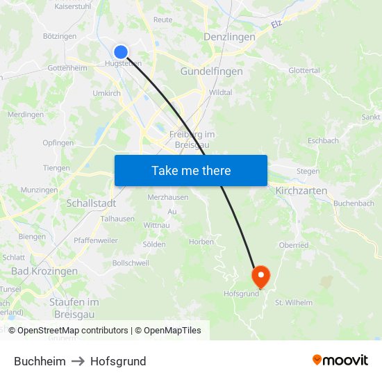Buchheim to Hofsgrund map