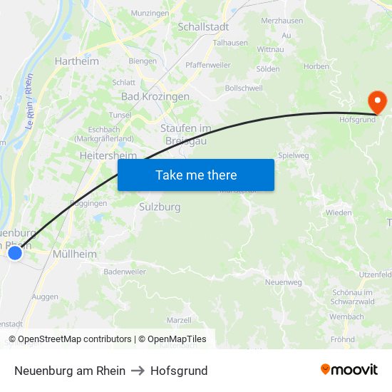 Neuenburg am Rhein to Hofsgrund map