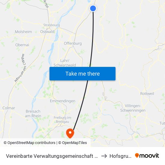 Vereinbarte Verwaltungsgemeinschaft Bühl to Hofsgrund map