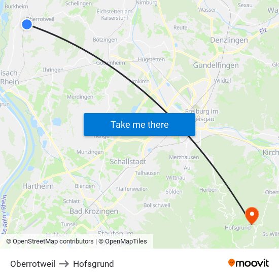 Oberrotweil to Hofsgrund map