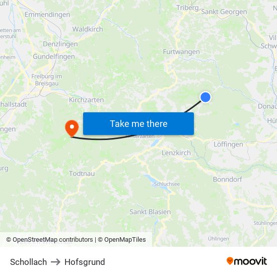 Schollach to Hofsgrund map